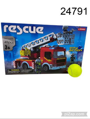 Imagen de CAMION BOMBERO ARMABLE 48 PCS A PILA 6.25